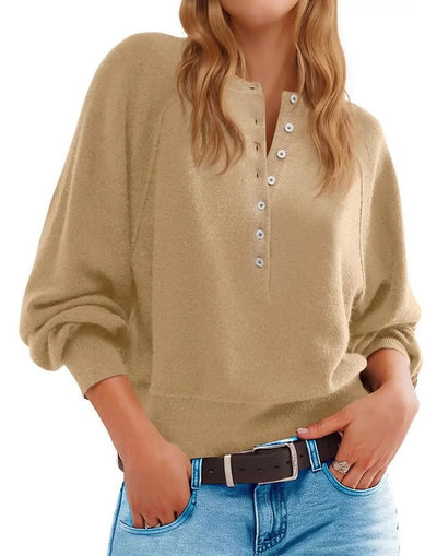 Henley Sweater Top