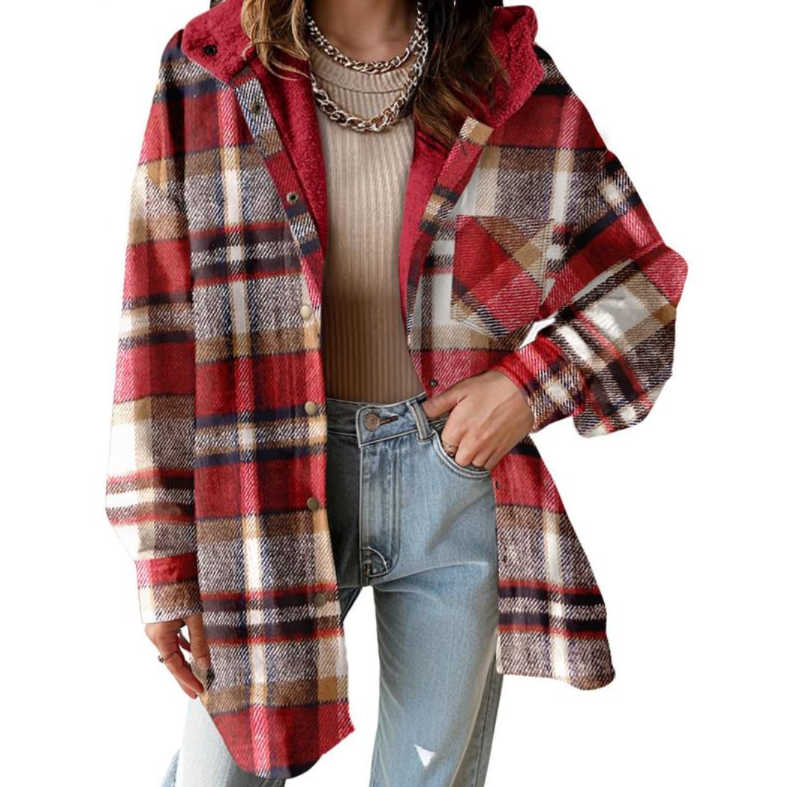 Lunara Flannel Plaid Coat
