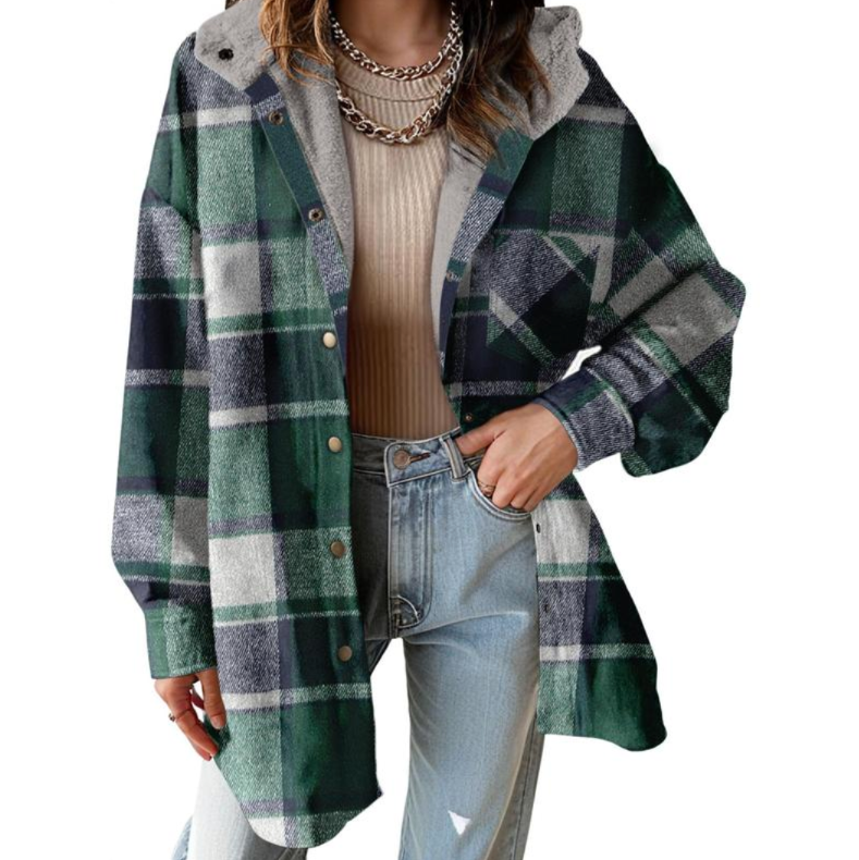 Lunara Flannel Plaid Coat